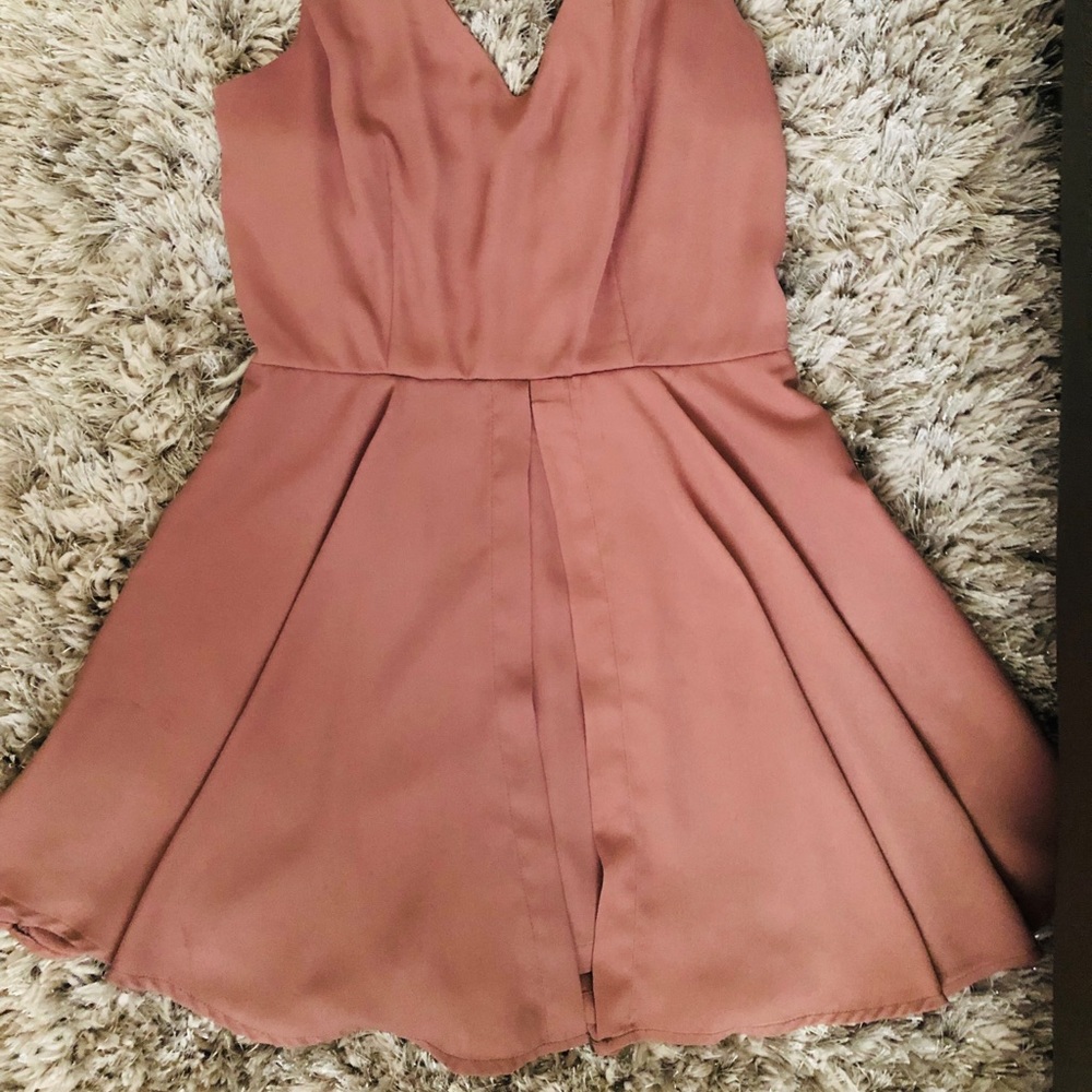 Brown Short Dress Romper - Picture 2 of 8